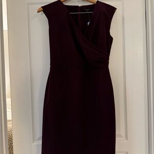 Ann Taylor Deep Purple Midi Dress